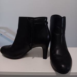 Clark's black booties.